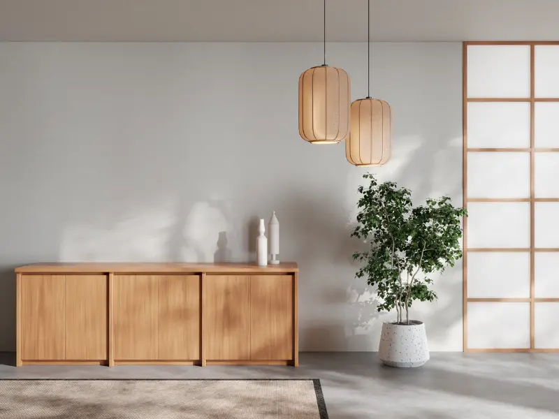 Mobilier mural Kumiko artisanal – design japonais contemporain